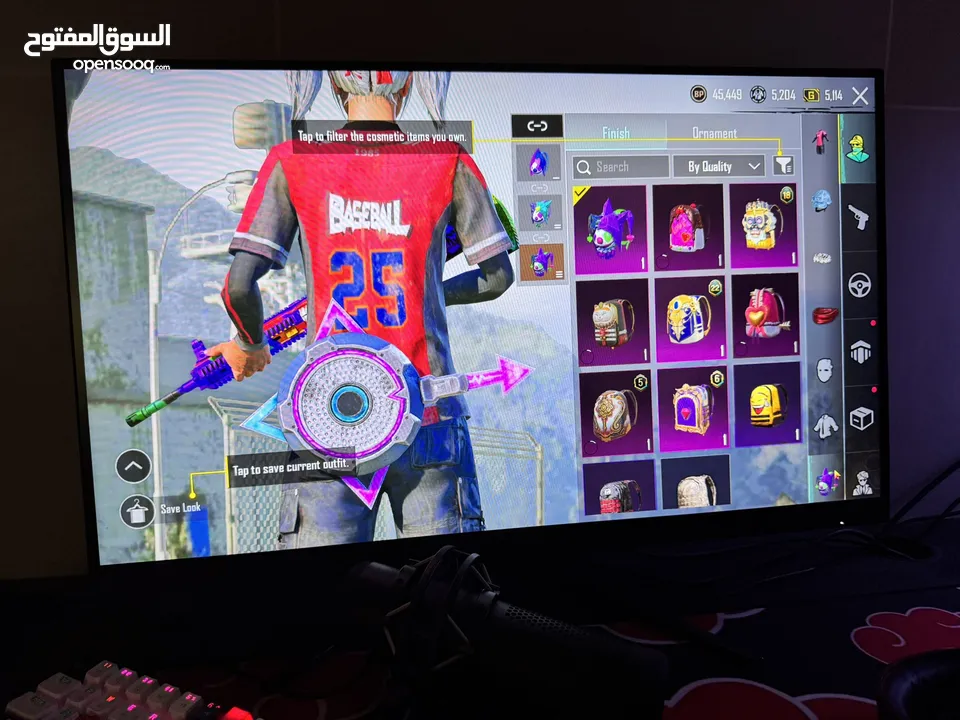 حساب ببجي لفل 60 رايق فيه 20  مثك للبيع او للبدل
