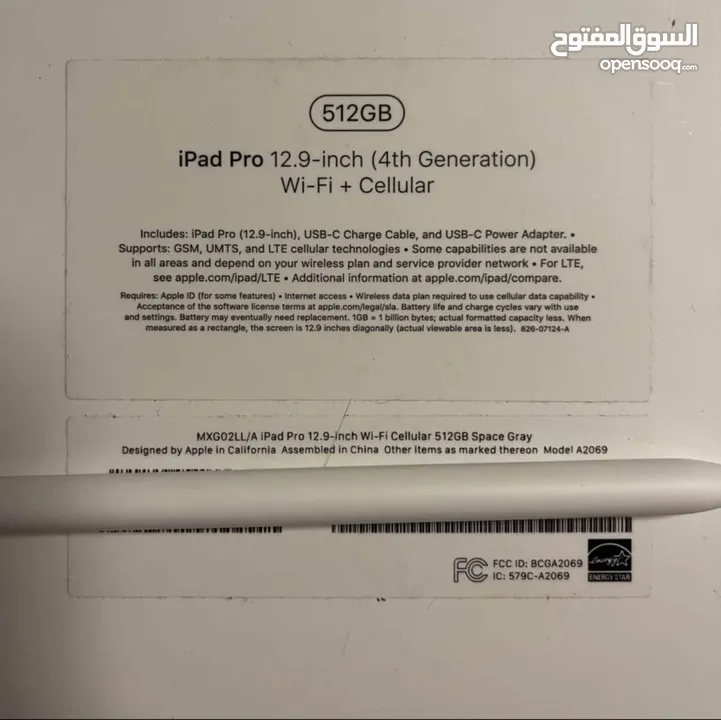 iPad Pro 12.9-inch – 512GB الجيل - الرابع