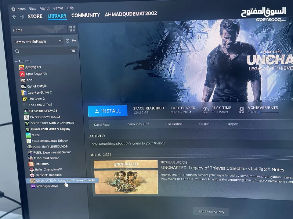 عرض ناري! PC جيمنغ + حساب ستيم + ماوس وكيبورد جيمنغ فقط بـ 180