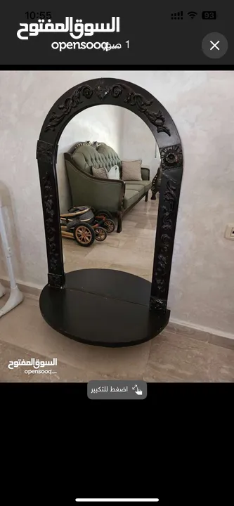 كنب سباع مقاعد مع مرايه انتريه جديد (استعمال خفيف جدا لا يذكر)