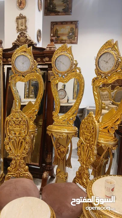 غرفه سفره فخمه مصريه حفر يدوي  ملبس ورق الذهب  استيراد مصر