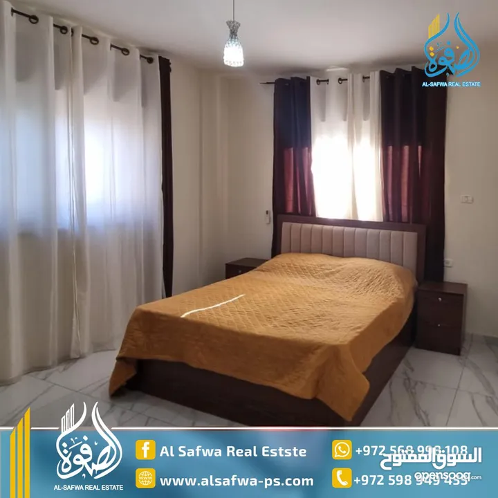 شقه جديده مفروشه للايجار عين منجد