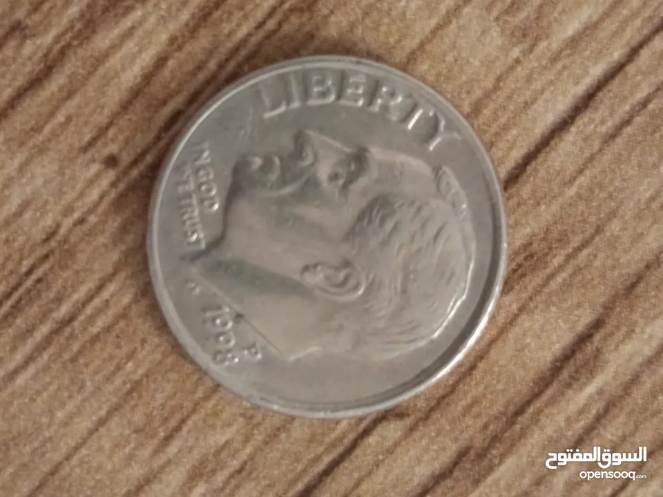 بقيمه اعلى بسبب التضخم المالي باميركا ONE DIME الامريكيه من سنة 1998