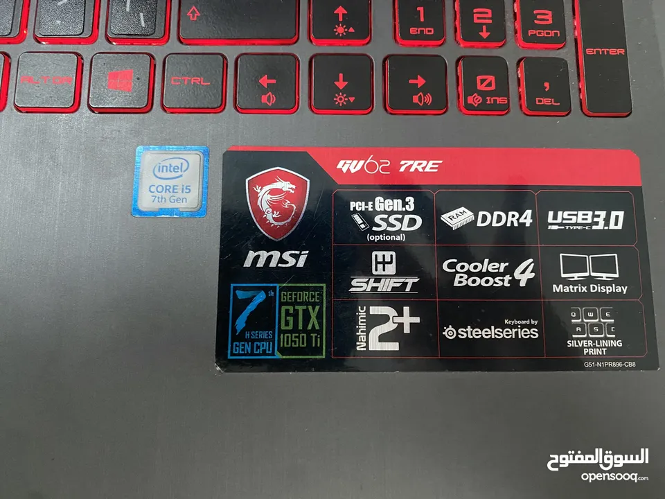 MSI GL62M 7RDX, Gaming laptop