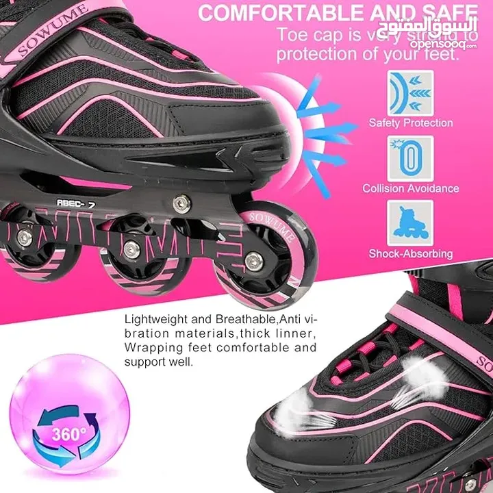 Sowume Inline Skate Shoes for Outdoor Fun حذاء بعجلات مضيئة https://olympiadsports.com/en/product/ol