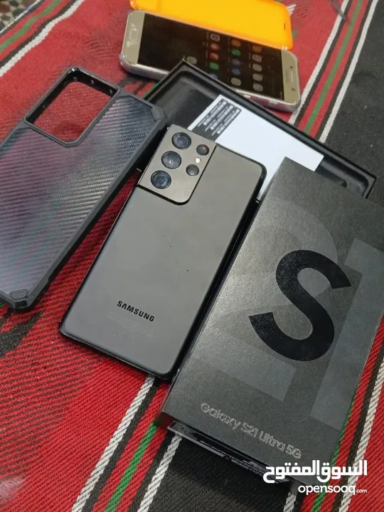 اخو الجديد Samsung S S21ALTRA 5G رام 12 جيجا 256 أغراضة والكرتونه الأصلية وارد شرق اوسط