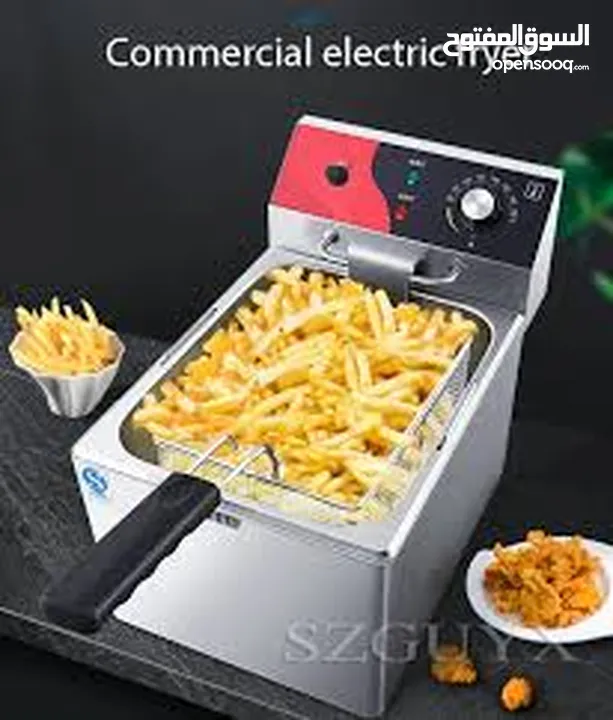 حوض فرير  مقلى بطاطا و دجاج  6 لتر و  اربعه ونص تجهيز مطاعم