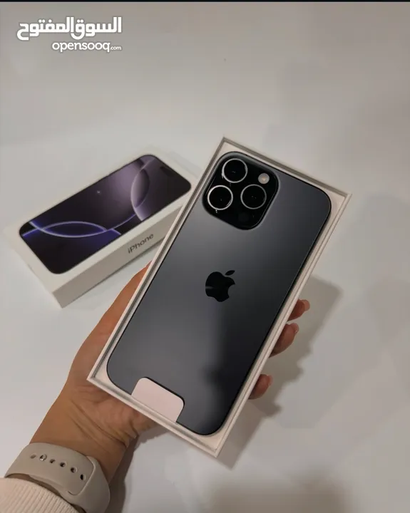 Black titanium iphone 16 ProMax 256 GB closed box unused new