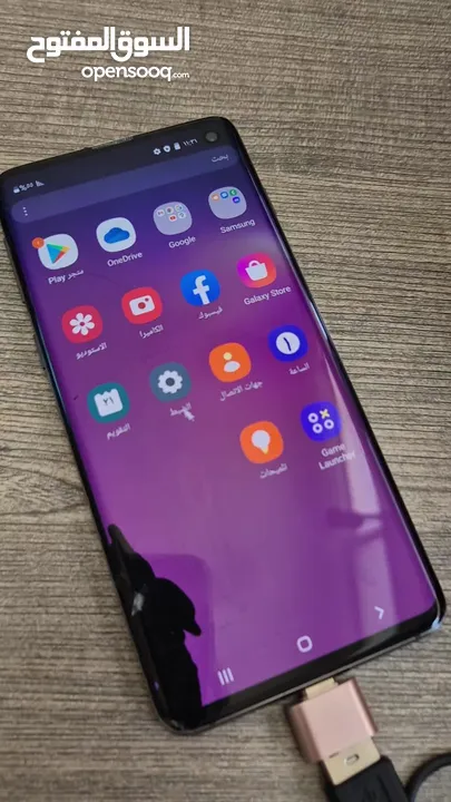 للبيع موبايل سامسونغ  - Samsung s10 - شاشه مكسورة ، بحالة جيدة