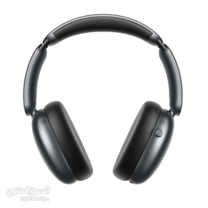 سماعات رأس Joyroom JR-JH1 Type-C Hybrid ANC لاسلكية مزدوجة الاتصال بجهازين، لون أسود، قابلة للطي