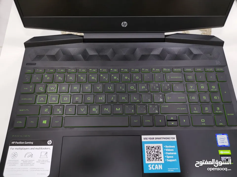 لابتوب للبيع HP Pavilion Gaming Core I5 9th generation GTX 1650 4GB