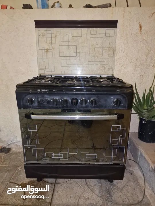 فرن غاز فريش خمس عيون 80 سم بحاله جيده للبيع