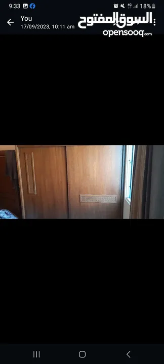 غرفة نوم ماستر  مستعملة  تخت king size مع 2كومدينه وتواليت وملحق