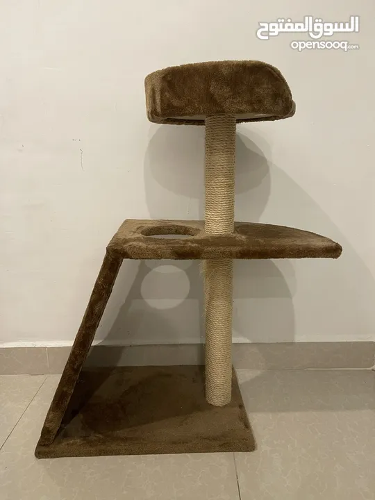 Cat tree and scratch post + accessories