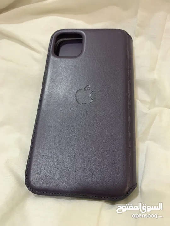 iPhone 11 Pro Max Leather Folio - Aubergine
