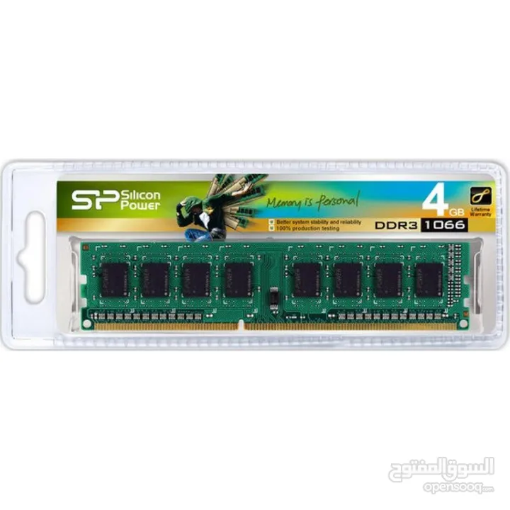 Silicon Power 4GB DDR3 UDIMM-1066 MHz For Desktop رام 3 جيجا كمبيوتر