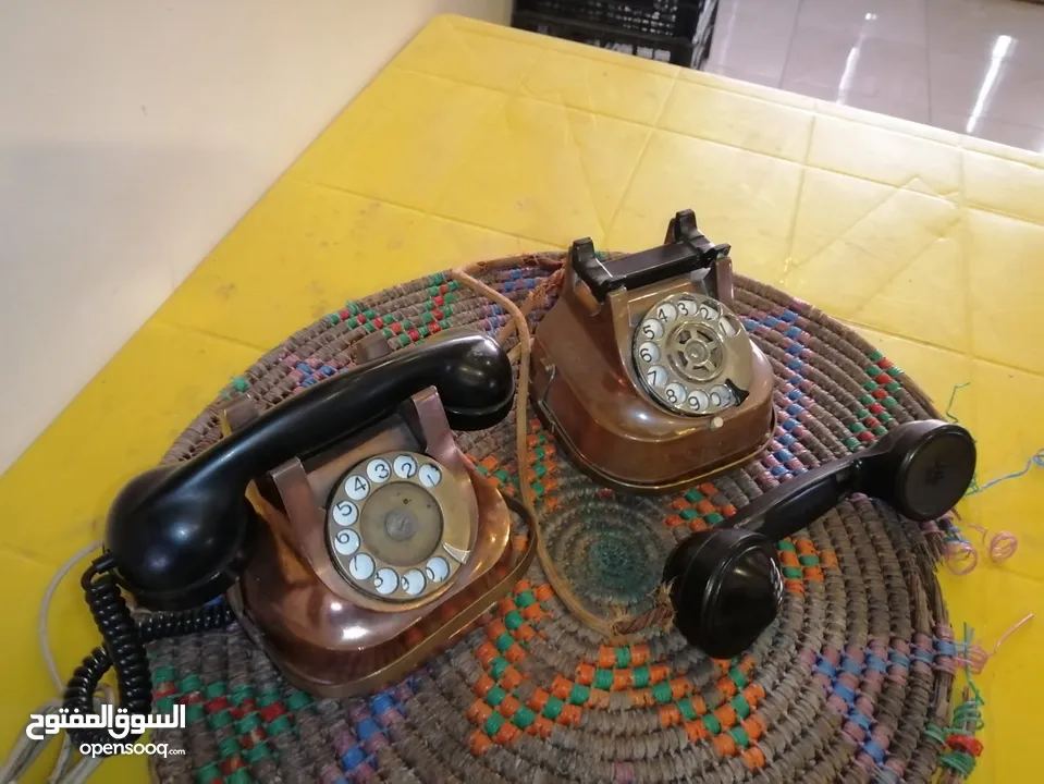 هاتف قرص ارضي نحاس انتيك فاخر