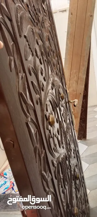 باب مستعمل من خشب المهوجني الاصلي