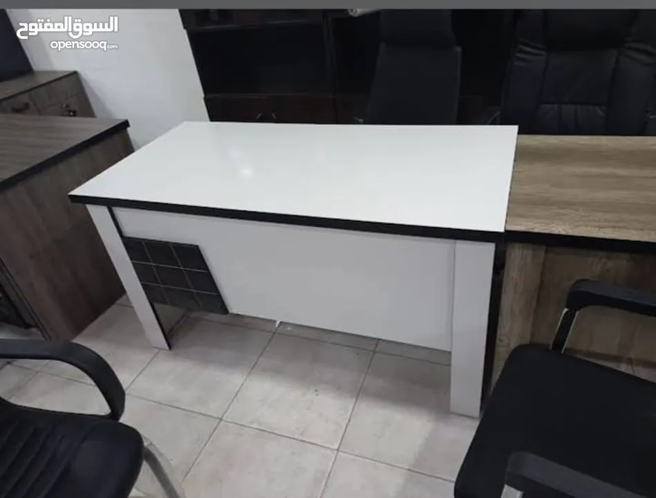 مكتب 120  و140 و160 سم مع درجين معلقات باسعار خياليه