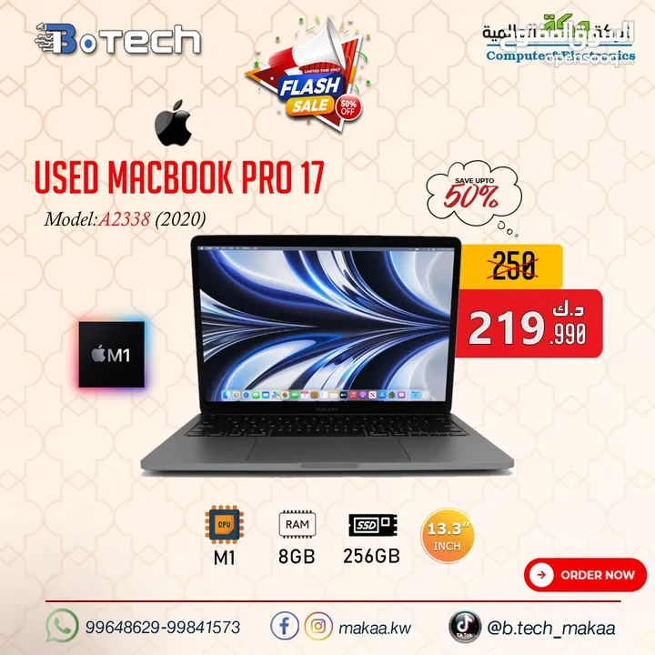 USED MACBOOK PRO 17  Model:A2338 (2020)