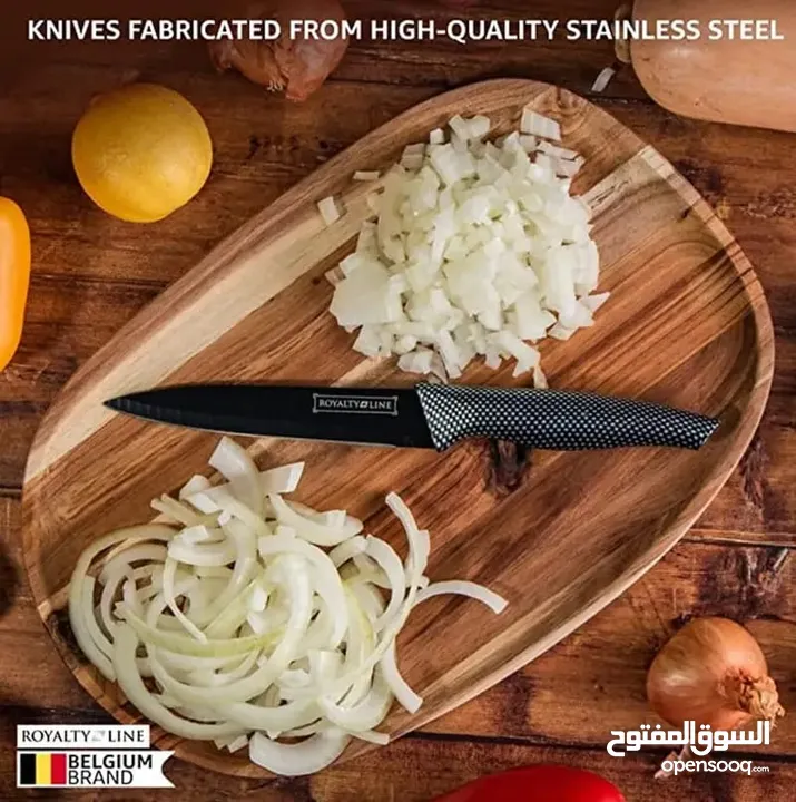 طقم سكاكين  اروبي اوروبي حديث الصنع. مع مجموعة سكاكين رويالتي لاين، ستحصل على الكثير من الراحه