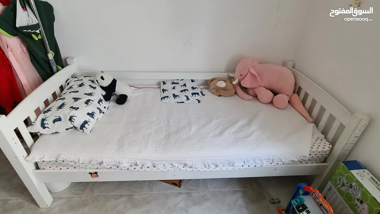 Bed for children, mattress and frame, 27 omr.