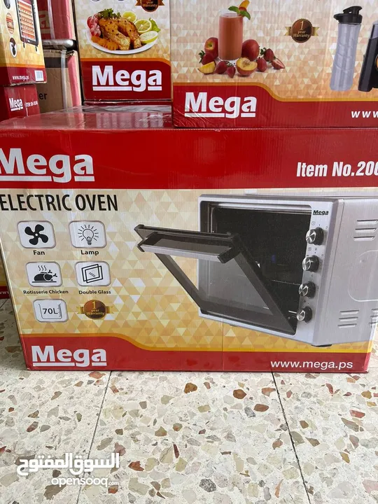 فرن كهربائي 70 لتر mega او يونيفيرسال سعة كبيرة 70 لتر قوة تسخين عالية 1800W