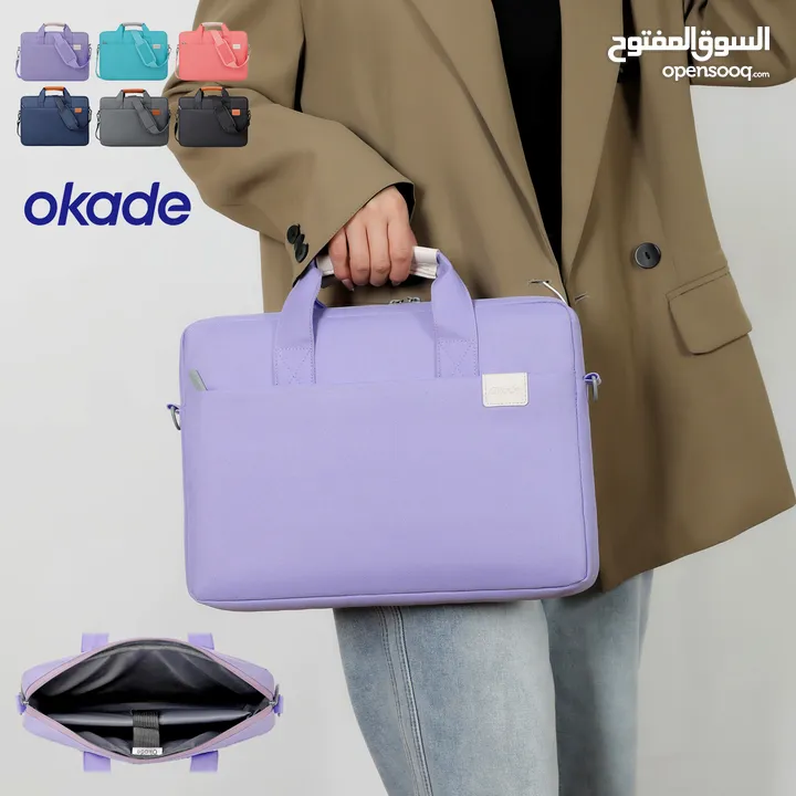 15.6 Okade T67 Trolley Sleeve Laptop Bag with Strap 14" inch حقيبة لابتوب متوفرة بقياسين