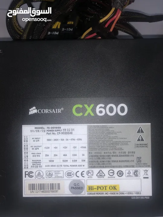 Power supply600w شركة Corsair مستخدم