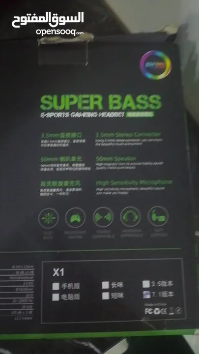 سماعة رأس اصليه أمريكية X1 Super bass 7.1 مايك ما اذن شغال