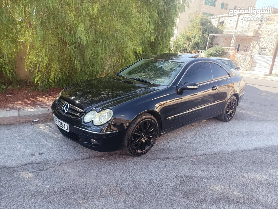 مرسيدس 200 mercedes clk كوبيه موديل  ((2007 ))لون اسود فحص كامل