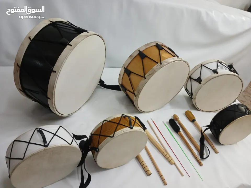 طبول للدبكات وزفات الاعراس شغل يدوي جلد طبيعي 100%