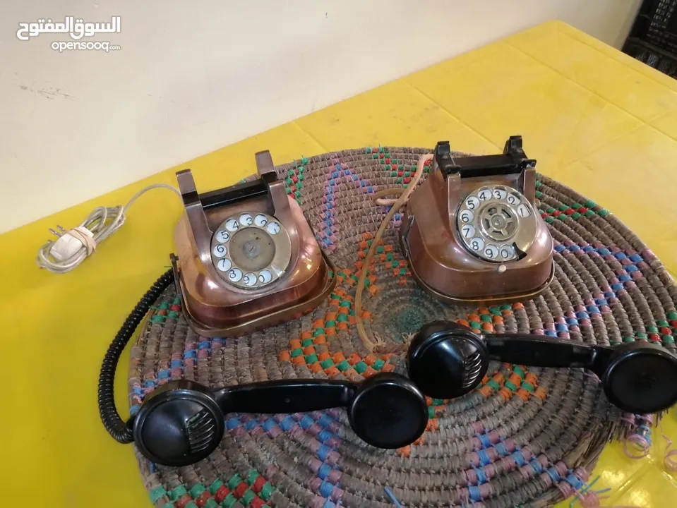 هاتف قرص ارضي نحاس انتيك فاخر