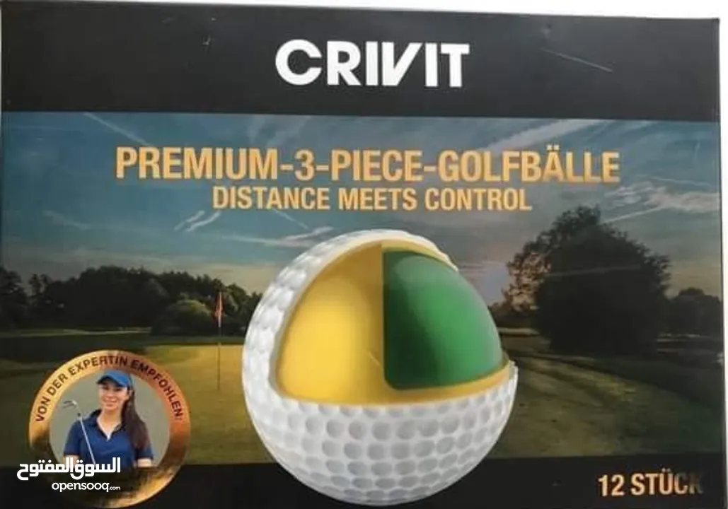 كرة الجولف crivit »12x crivit premium 3-cings golf balls المسافة كرة الجولف كرات الغولف الاحترافية