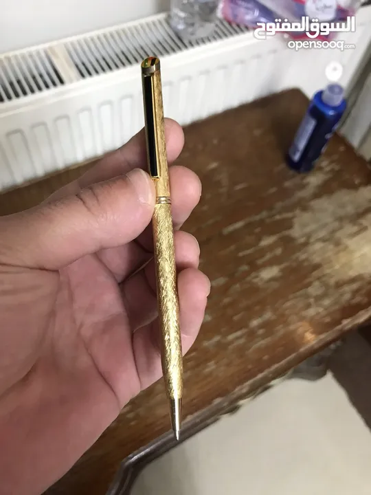 قلم حبر جاف مطلي ذهب