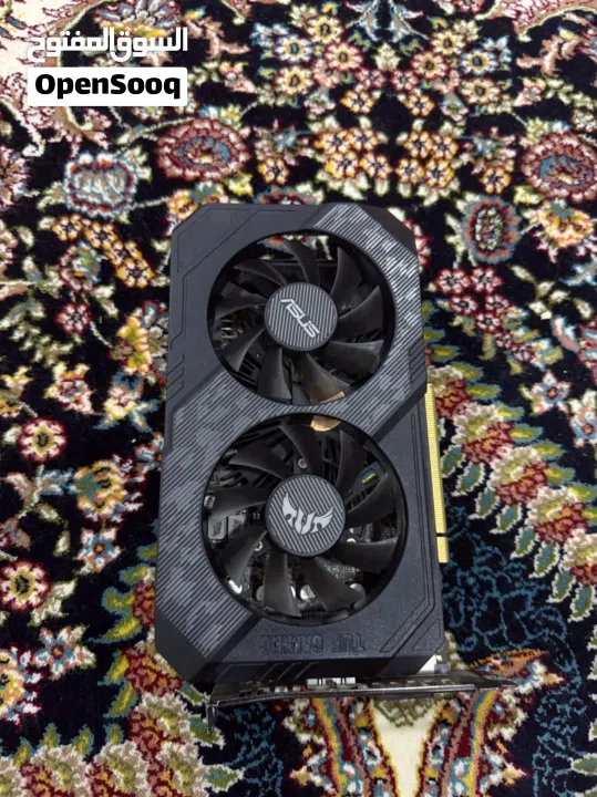 كرت asus 1660TI للبيع نظيف واستعمال بسيط مع المرفقات