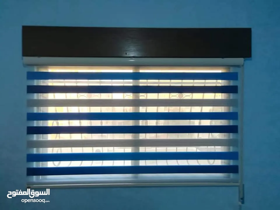 ستائر زيبرا تركي وستائر رول بلاك اوت ودم اوت