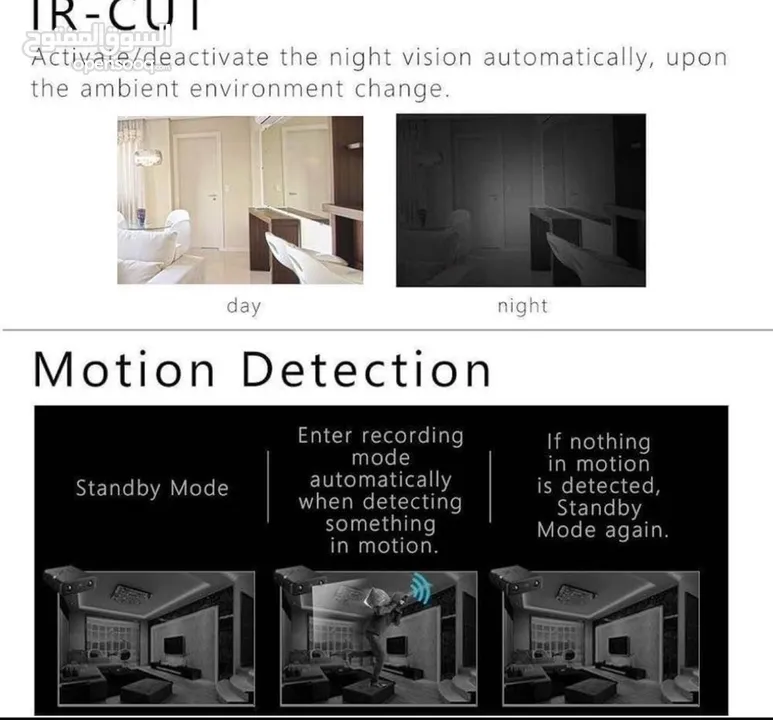 1080P Mini WiFi Security Camera with Night, Human Detection