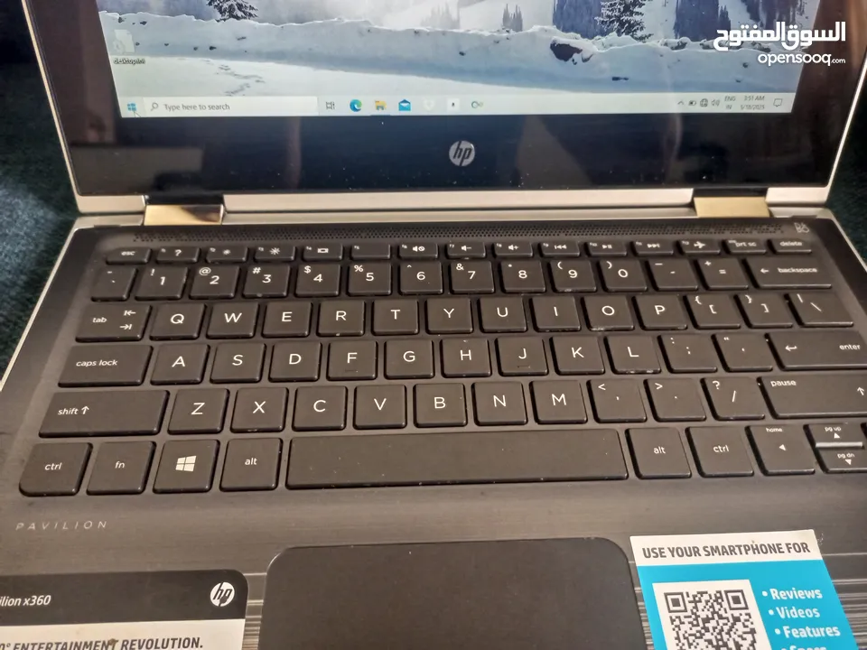 لابتوب HP OAVILION X360  بحالة ممتازة وارد امريكا.. ويمكن استخدامه بوصعية التاب
