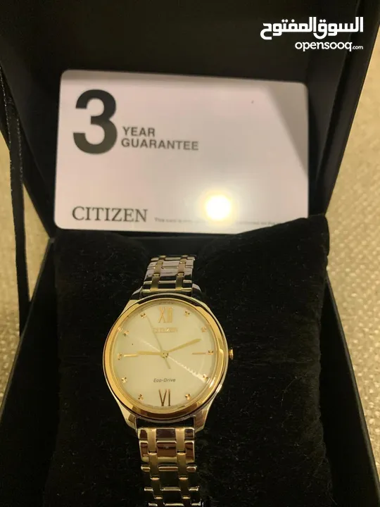 ساعة citizen اصلية جديدة مع كفالة سنتين