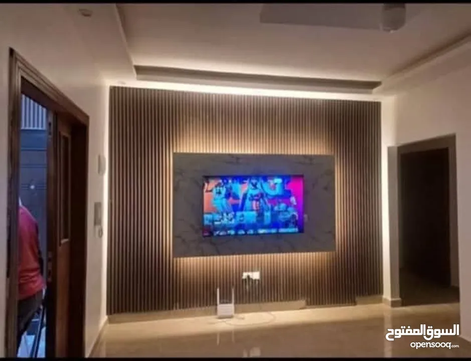 ورق جدران والشيبورد وبانوهات وجبسن بورد وبانوهات والدهان وبديل الخشب وبديل الحجر والقرميد والفاير بل