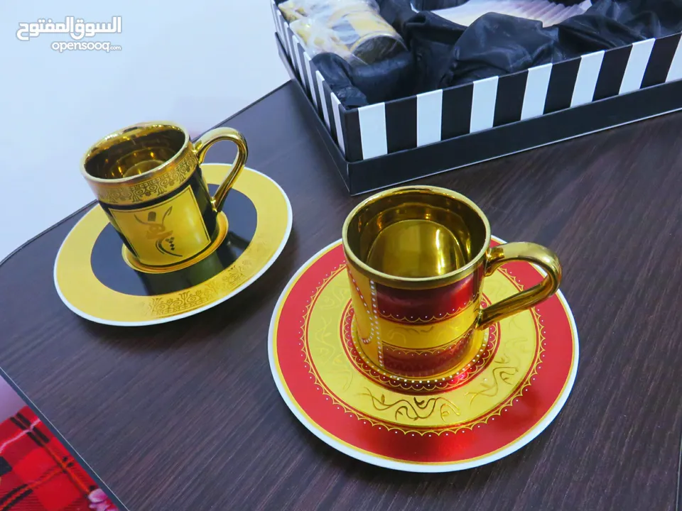 طقم فناجين قهوة مذهب فاخر Golden coffee cups set