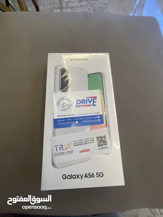 تلفون Galaxy A56 5G  جديد تماماً  جديد تماما بل جلاتين مساحه 256  8 giga ram  للمعني تواصل خاص