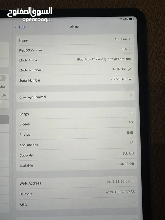 Ipad pro 12,9 M1..256G