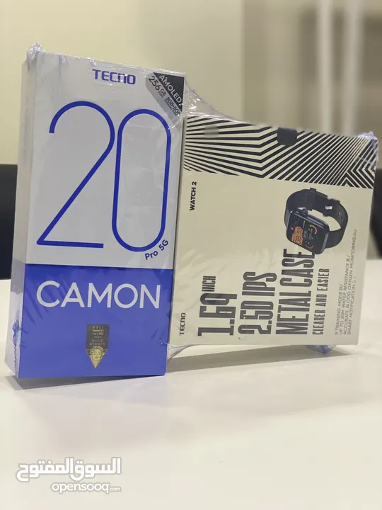 Tecno camon 20 Pro 5G 256GB 8GB+8GB With Tecno Watch 2