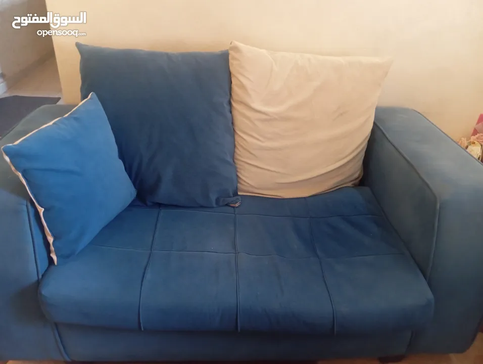 طقم كورنر لون ازرق مستعمل