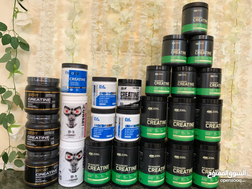 كرياتين مونوهايدرات ماركه عالميه أوزان مختلفه صافي 100% بدون نكهات تاريخ طويل الامد
