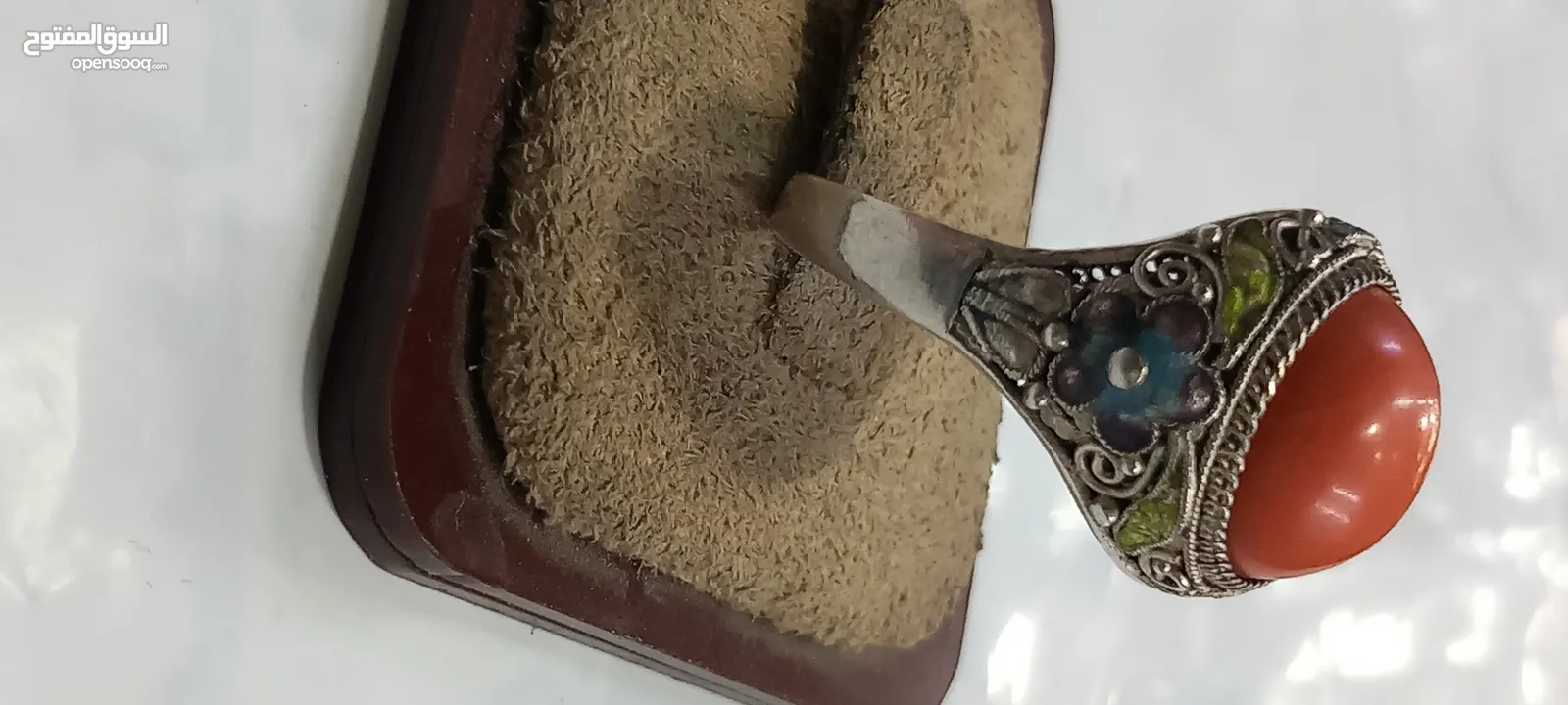خاتم فضه صياغه يدويه انتيك
