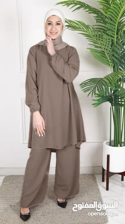 طقم أنيق ومريح للمحجبات للبيع واطقم الستاتي من زارا و بناطيل واسعة ومريحة للبيع اسعار حلوة ومناسبة