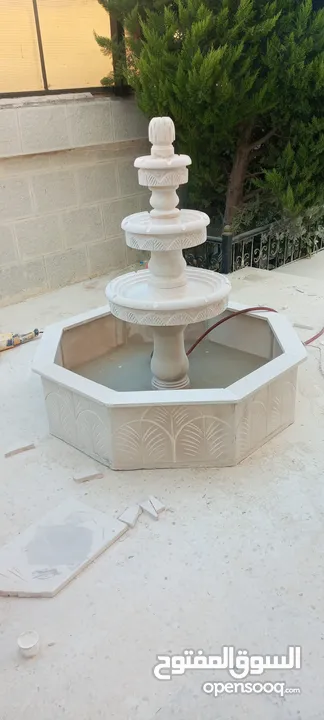 نوافير وشلالات وباربيكو وجميع انواع ديكورات الحجر الطبيعي  العنوان الزرقاء الجديده